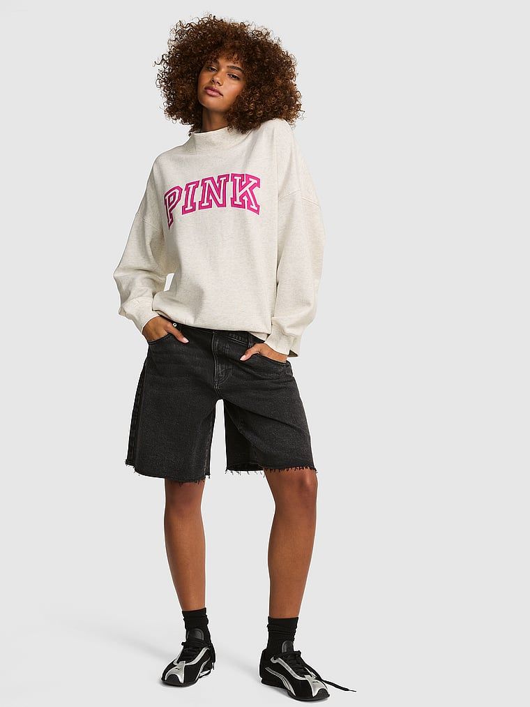 Bluza oversize z półgolfem Campus Fleece