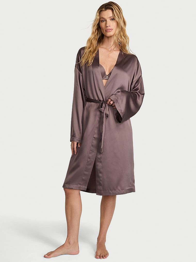 Victoria's Secret Szlafrok satynowy Midi