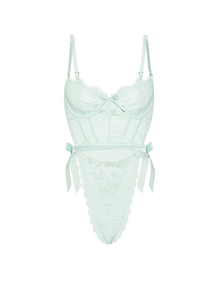 Body nieusztywniane koronkowe Wicked. Produkt ma kolor niebieski i pochodzi z kolekcji Dream Angels. 