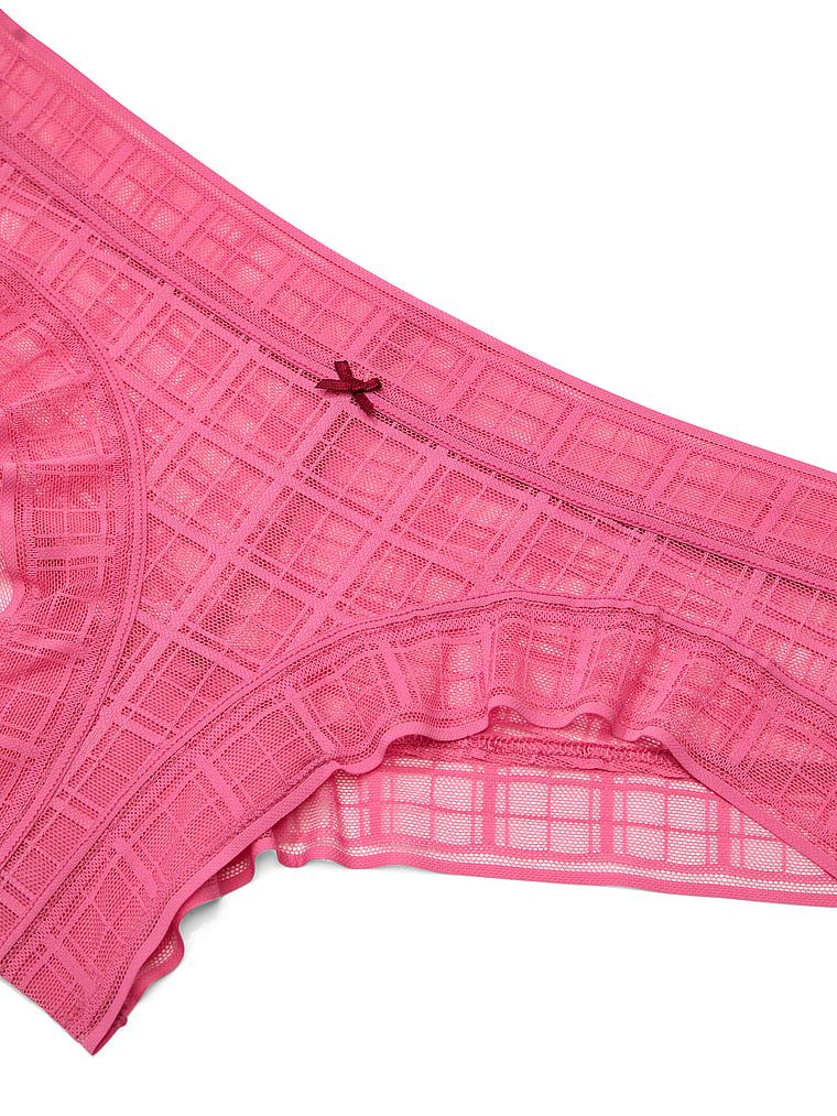 Majtki z motywem kratki Plaid Lace Cheeky. Produkt ma kolor różowy i pochodzi z kolekcji Lacie. 