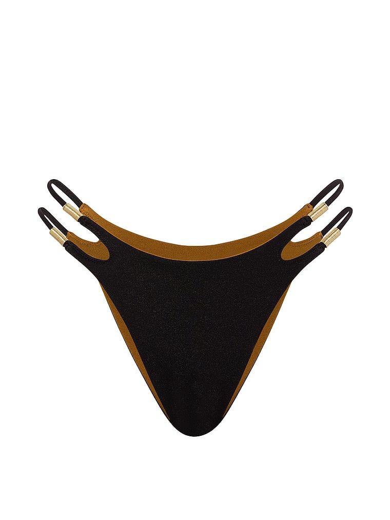 Dół od bikini dwustronny Cut-Out Rings Brazilian. Produkt ma kolor wielokolorowy i pochodzi z kolekcji Victoria's Secret Swim. 