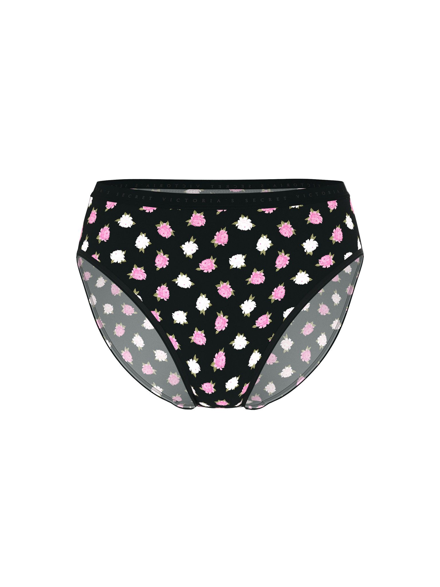 Victoria's Secret Majtki bawełniane figi z wysoko wyciętymi nogawkami High-Leg Brief