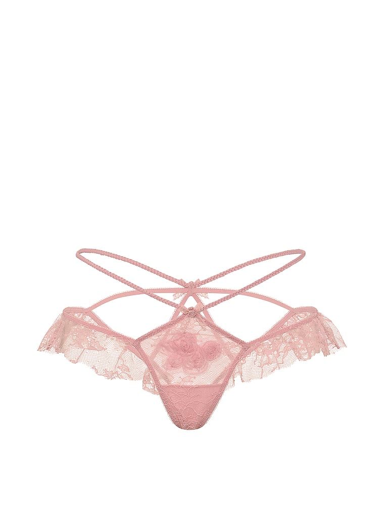 Majtki z otwartym tyłem Rosette Reverie. Produkt ma kolor różowy i pochodzi z kolekcji Dream Angels. 