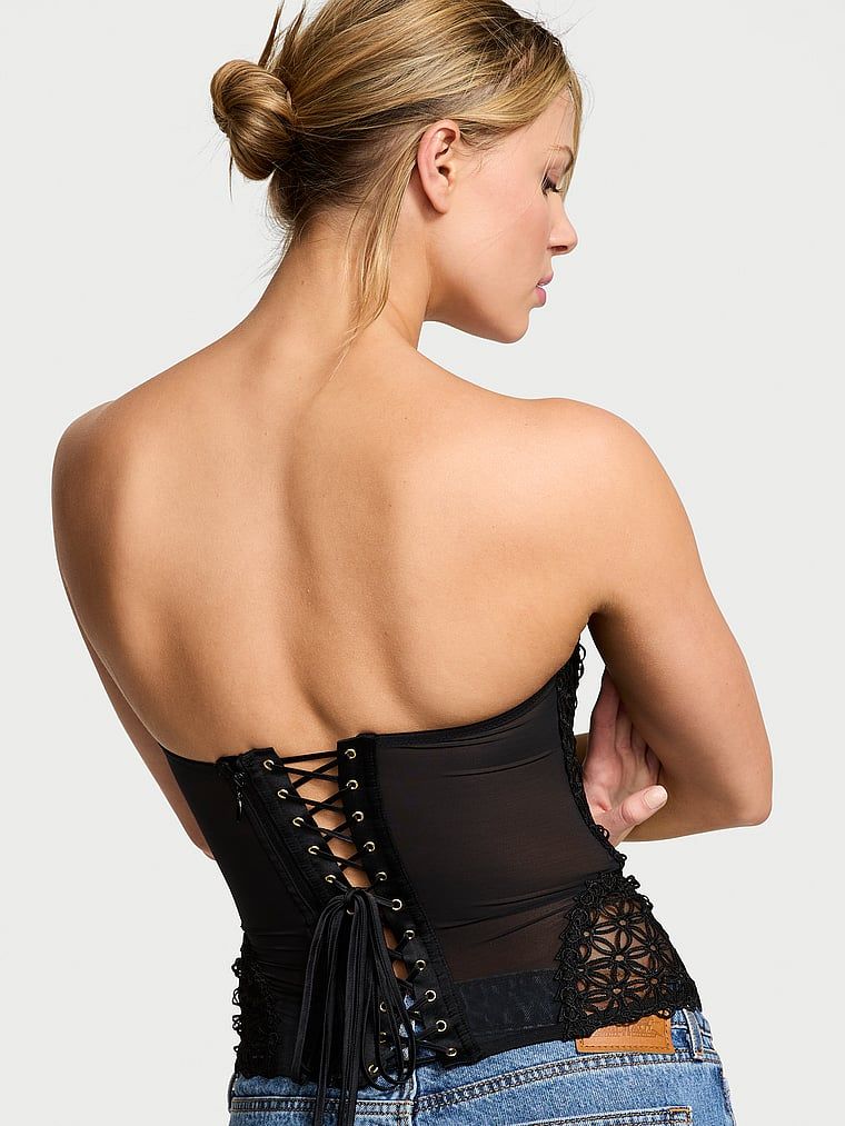 Top gorsetowy Geo Daisy Deep-V. Produkt jest wzorzysty i pochodzi z kolekcji Very Sexy. 