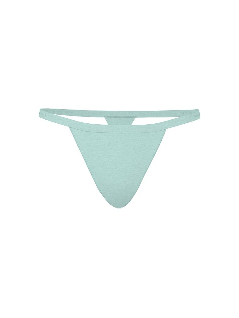 Stringi bawełniane Stretch Cotton. Produkt ma kolor niebieski i pochodzi z kolekcji Victoria's Secret. 