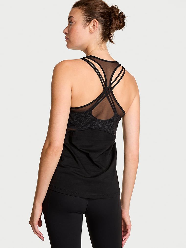 Top sportowy bawełniany VSX Pima Racerback. Produkt ma kolor czarny i pochodzi z kolekcji VSX. 