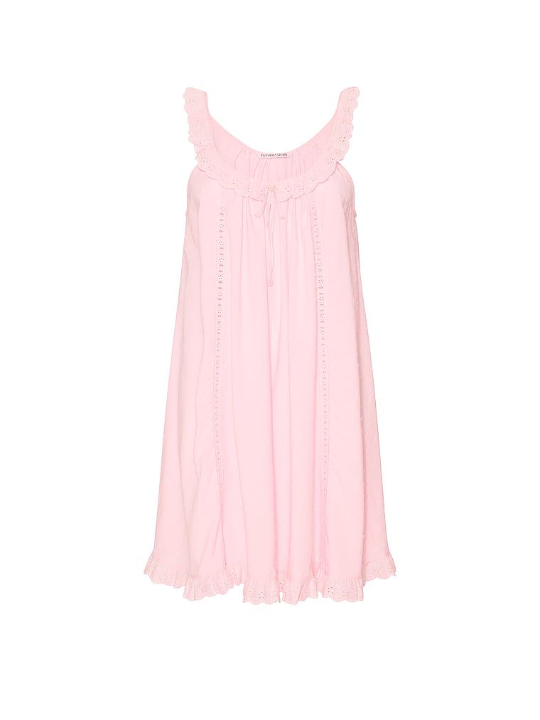 Koszula nocna bawełniana w stylu vintage Dream. Produkt ma kolor różowy i pochodzi z kolekcji Victoria's Secret. 