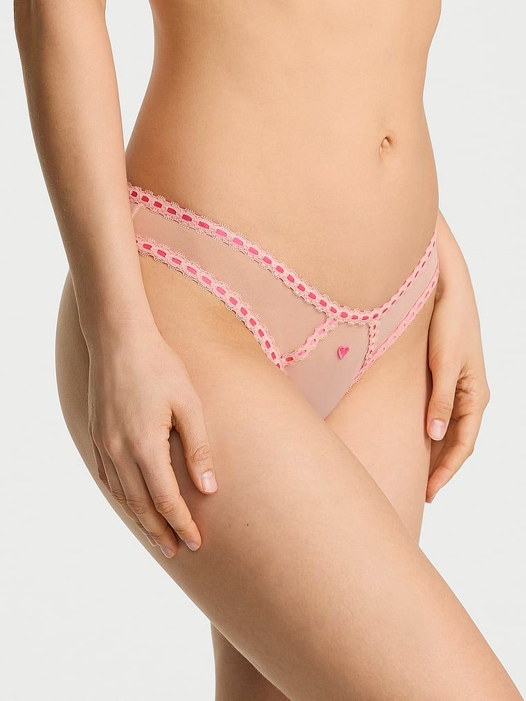 Majtki z otwartym tyłem Sheer Ribbon Slot. Produkt ma kolor pomarańczowy i pochodzi z kolekcji Dream Angels. 