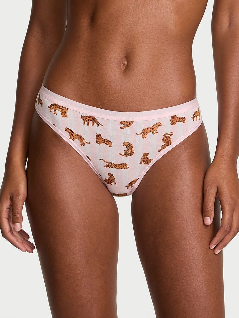 Majtki bawełniane Bikini. Produkt jest wzorzysty i pochodzi z kolekcji Victoria's Secret. 