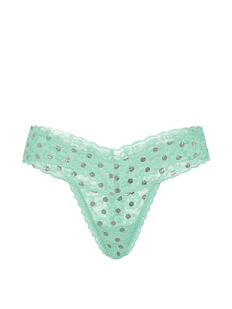 Stringi koronkowe Shimmer Dot. Produkt jest wzorzysty i pochodzi z kolekcji Lacie. 