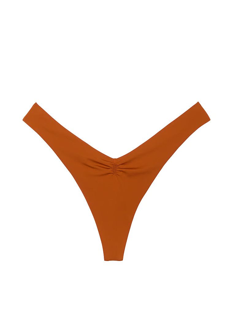 Dół od bikini stringi Essential Cinched. Produkt ma kolor brązowy i pochodzi z kolekcji Victoria's Secret Swim. 