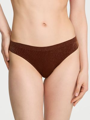 Seamless Stringi z błyszczącego materiału Shimmer