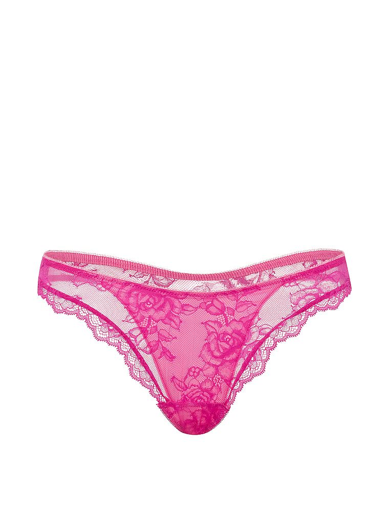 Stringi koronkowe Overlay. Produkt ma kolor różowy i pochodzi z kolekcji Very Sexy. 