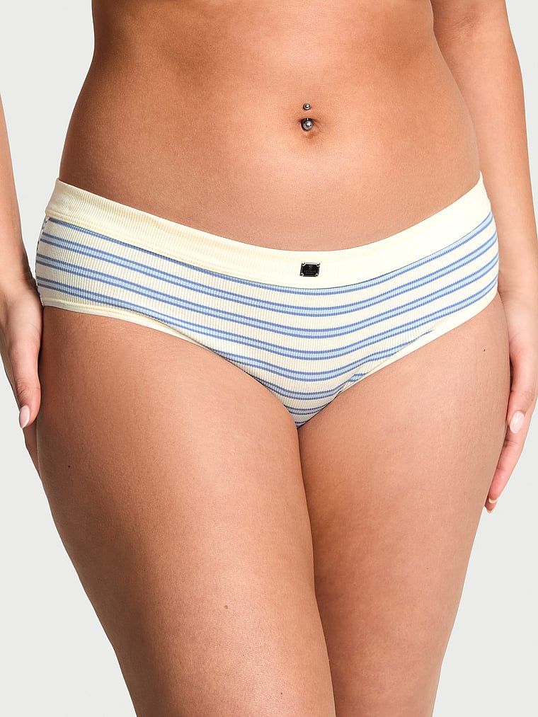 Majtki bawełniane prążkowane z logo Hardware Hiphugger. Produkt ma wzór w paski i pochodzi z kolekcji Cotton. 