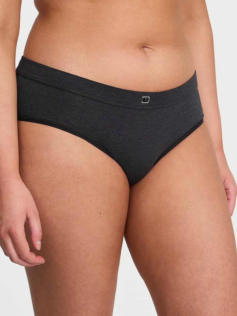 Majtki bawełniane z logo w talii Hiphugger Hardware. Produkt ma kolor czarny i pochodzi z kolekcji Cotton. 