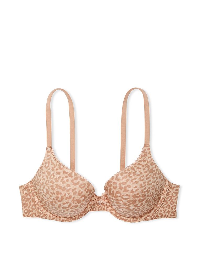 Na zdjęciu na białym tle widoczny jest biustonosz push-up Perfect Shape Smooth. Produkt posiada wzór z motywem zwierzęcym i pochodzi z kolekcji Body by Victoria.
