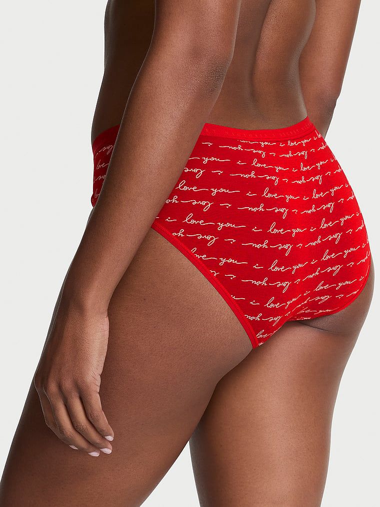 Majtki bawełniane Hiphugger. Produkt jest wzorzysty i pochodzi z kolekcji Victoria's Secret. 