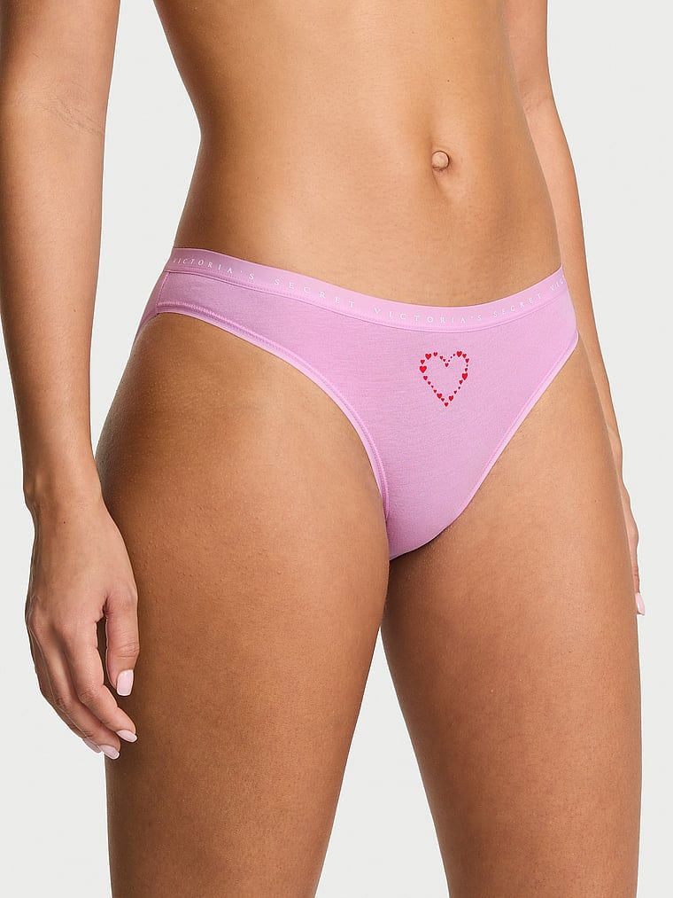 Majtki bawełniane Bikini. Produkt ma kolor fioletowy i pochodzi z kolekcji Victoria's Secret. 