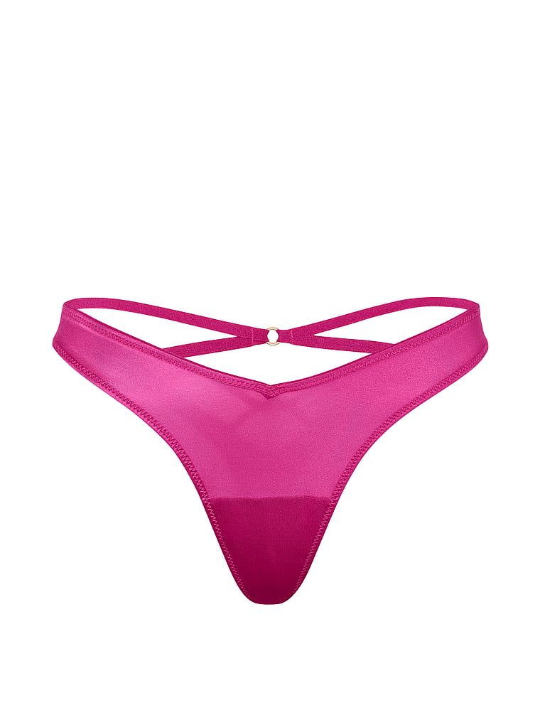 Stringi z paseczkami z tyłu i wysoko wyciętymi nogawkami Strappy-Back High-Leg. Produkt ma kolor różowy i pochodzi z kolekcji Very Sexy. 