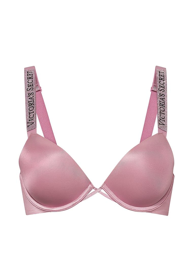 Biustonosz push-up Shine Strap. Produkt ma kolor różowy i pochodzi z kolekcji Very Sexy. 