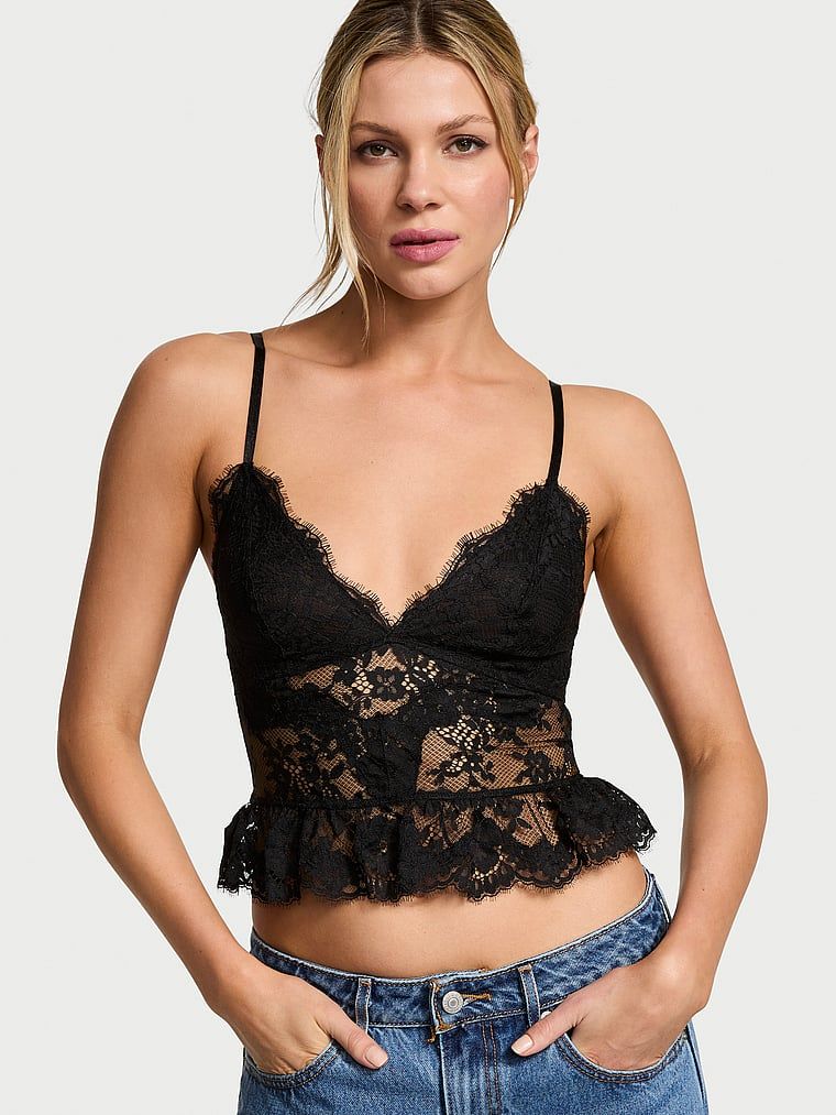 Top biustonoszowy Dare to Dream. Produkt ma kolor czarny i pochodzi z kolekcji Victoria's Secret. 