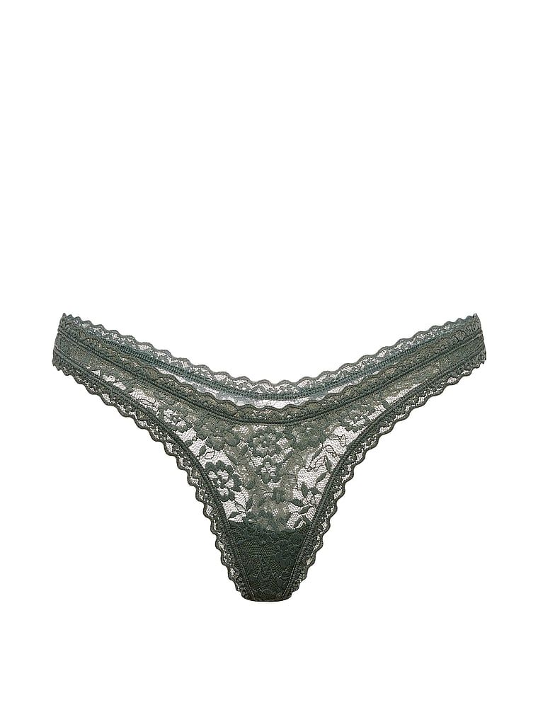 Stringi koronkowe Ultra-Mini Scoop. Produkt ma kolor zielony i pochodzi z kolekcji Lacie. 