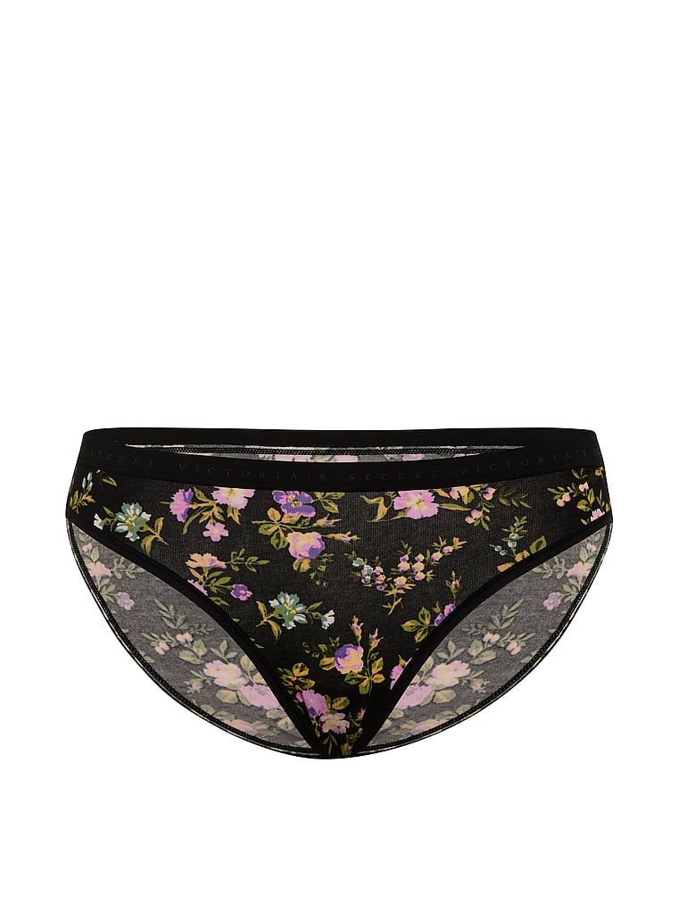 Majtki bawełniane Bikini. Produkt ma kolor kwiatowy i pochodzi z kolekcji Victoria's Secret. 