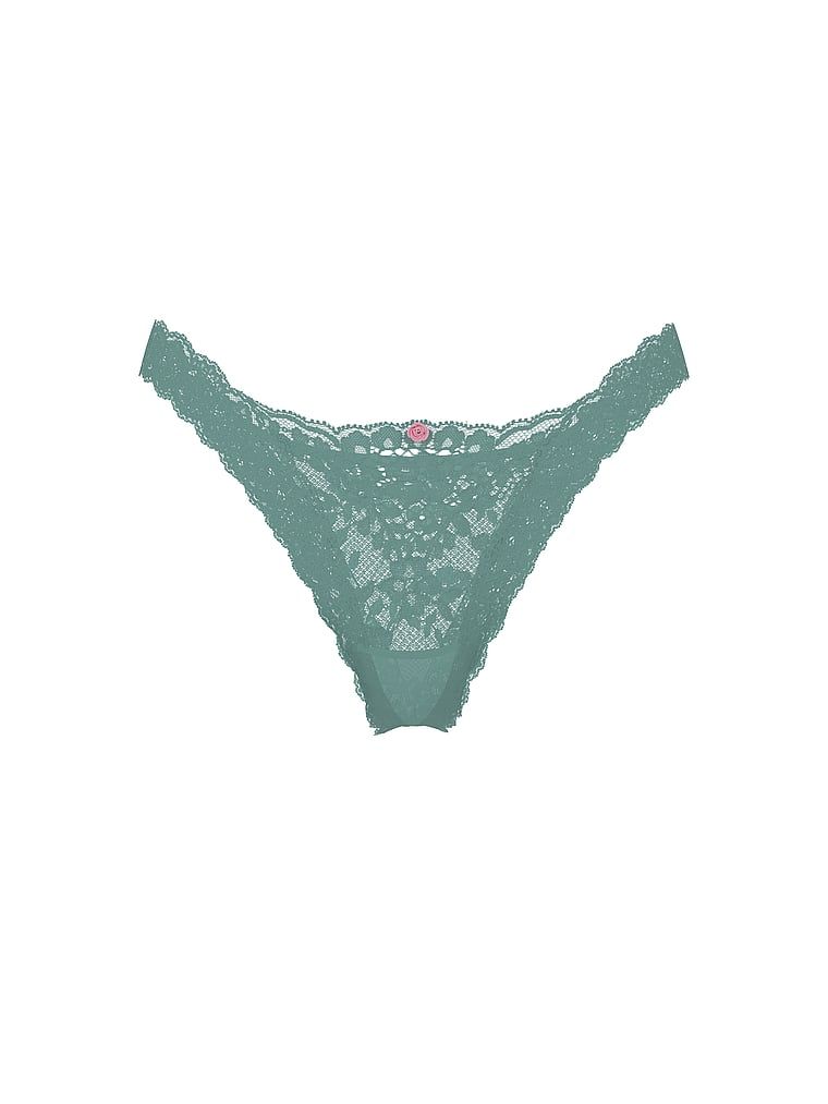 Majtki brazyliany koronkowe Brazilian. Produkt ma kolor zielony i pochodzi z kolekcji Dream Angels. 
