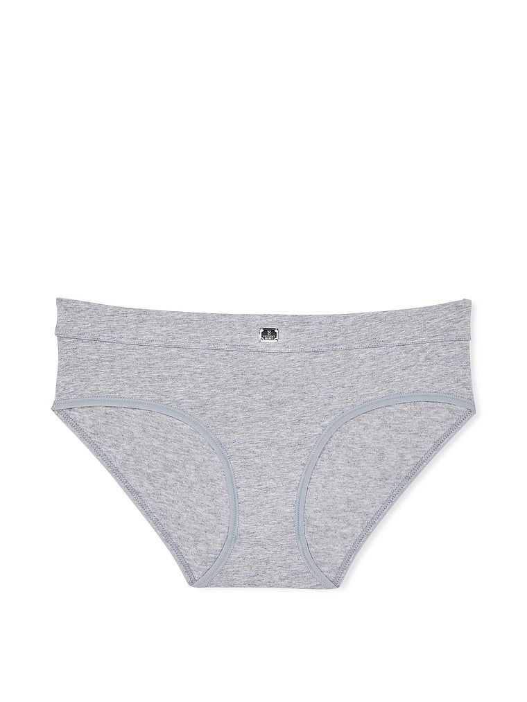 Majtki bawełniane z logo w talii Hiphugger Hardware. Produkt ma kolor szary i pochodzi z kolekcji Cotton. 