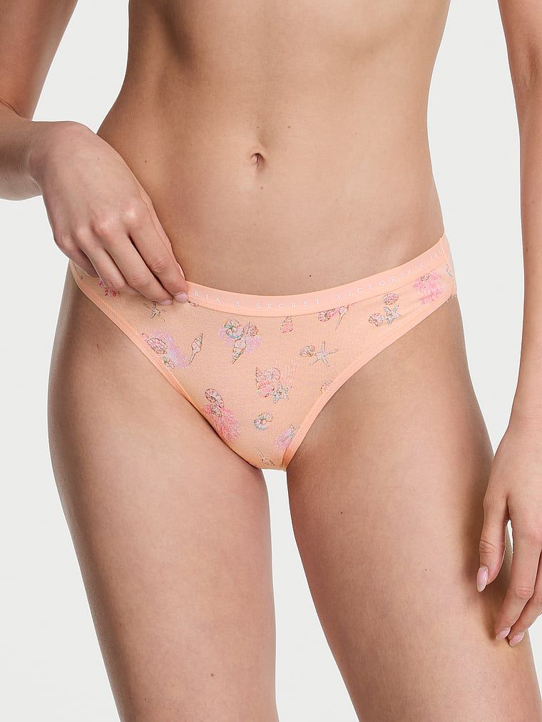 Majtki bawełniane Bikini. Produkt jest wzorzysty i pochodzi z kolekcji Victoria's Secret. 