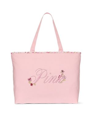 Płócienna torba tote w kwiaty
