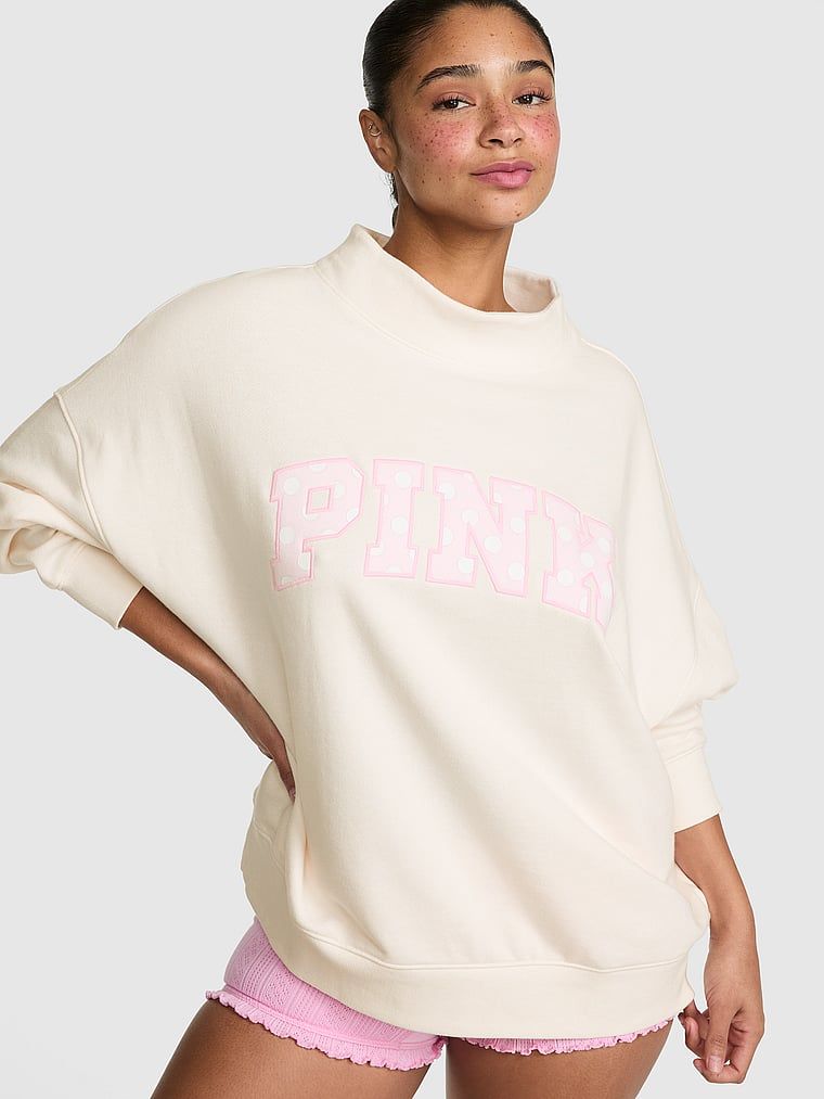 Bluza oversize ze stójką Campus Fleece