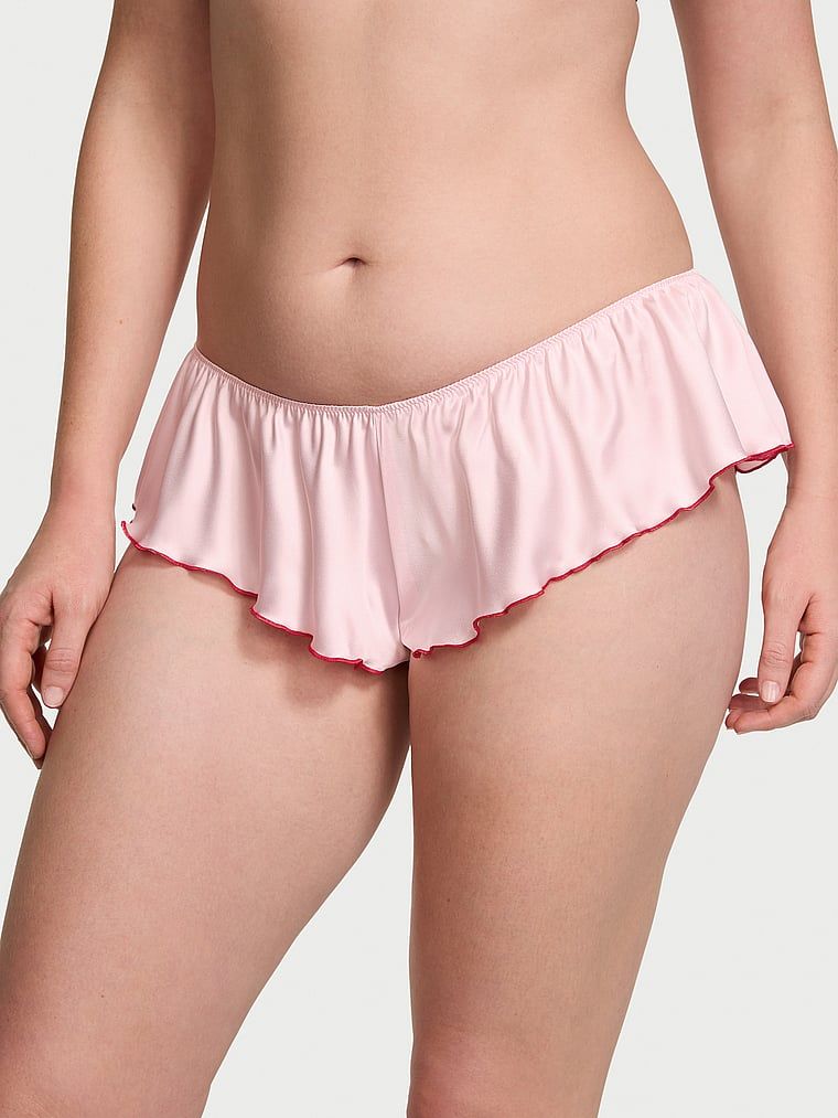 Majtki z falbankami Satin Flutter Cheeky. Produkt ma kolor różowy i pochodzi z kolekcji Very Sexy. 