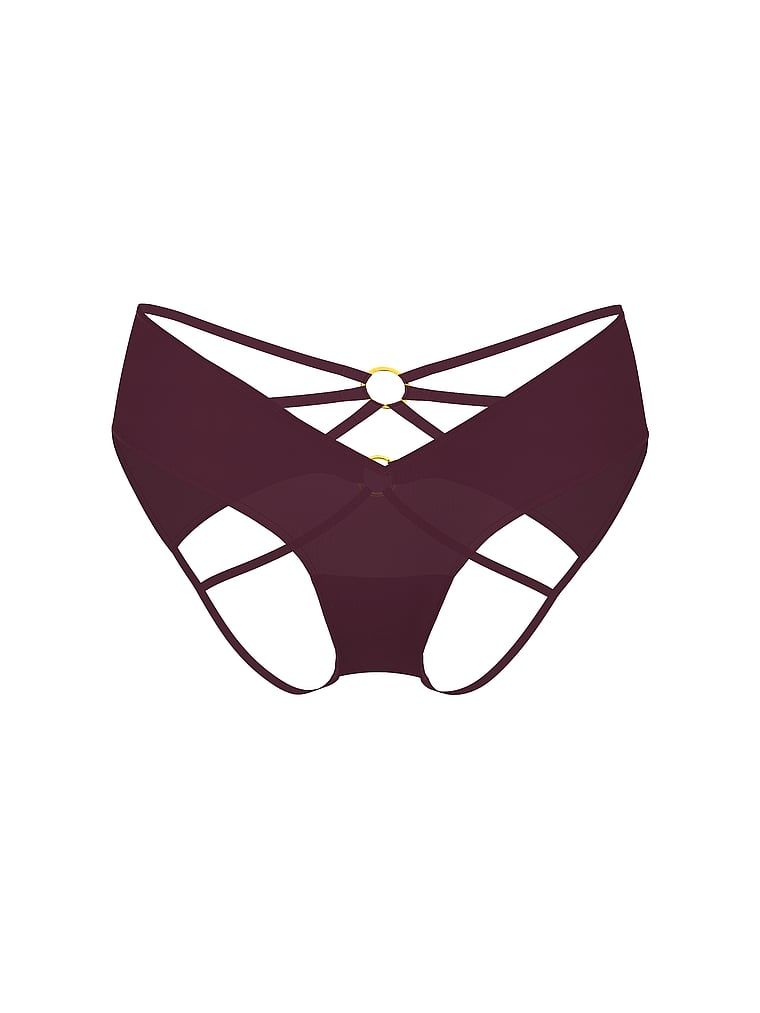 Majtki z otwartym tyłem Strappy Ring Hardware Cheeky. Produkt ma kolor purpurowy i pochodzi z kolekcji Very Sexy. 