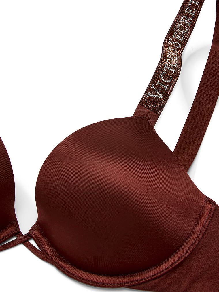 Biustonosz push-up Shine Strap. Produkt jest wzorzysty i pochodzi z kolekcji Very Sexy. 