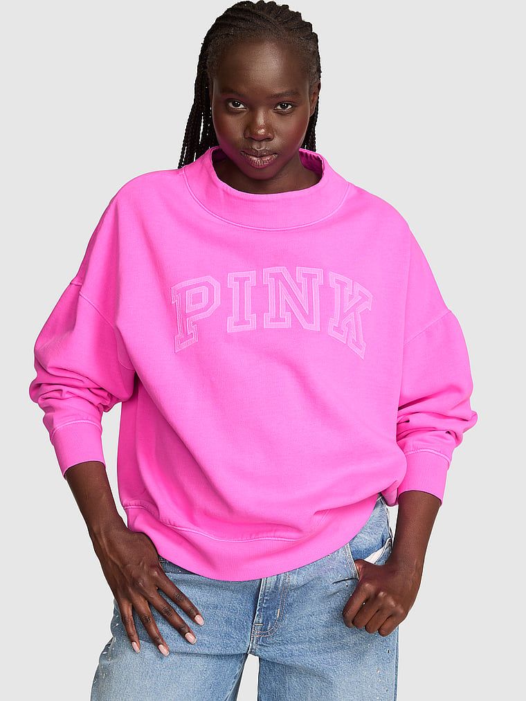 Bluza oversize ze stójką Campus Fleece