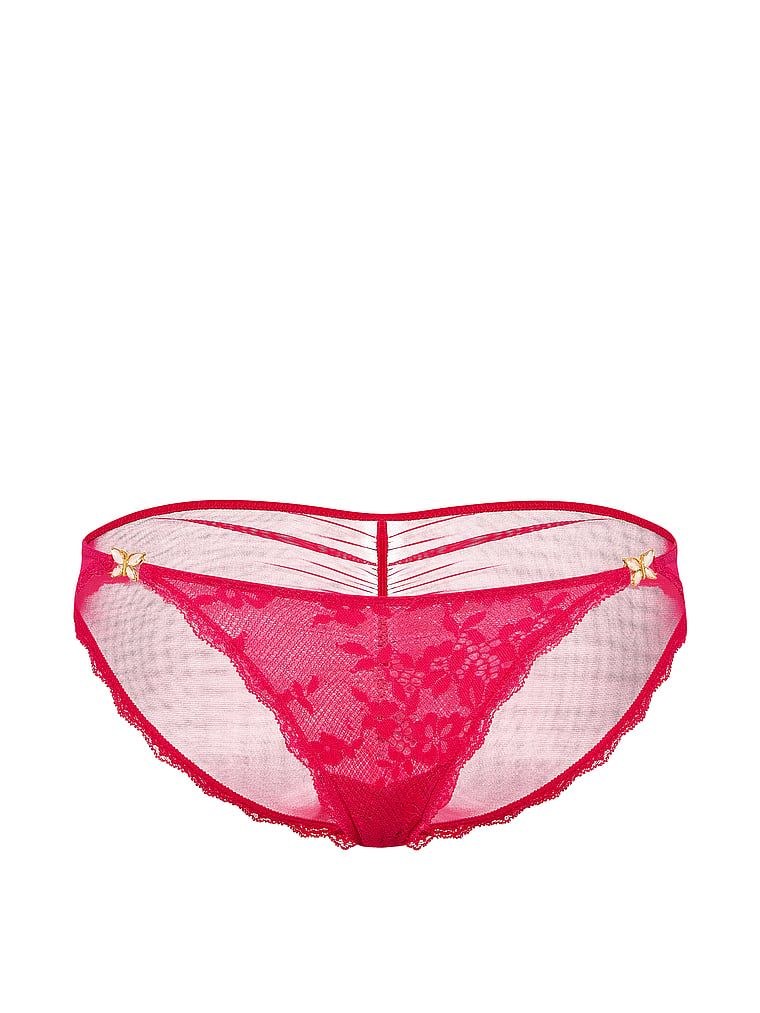 Majtki z koronką i siateczką Twinkle Bikini. Produkt ma kolor różowy i pochodzi z kolekcji Dream Angels. 
