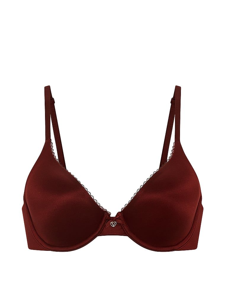 Biustonosz lekko usztywniany z mocno zabudowanymi miseczkami. Produkt ma kolor brązowy i pochodzi z kolekcji Body by Victoria. 