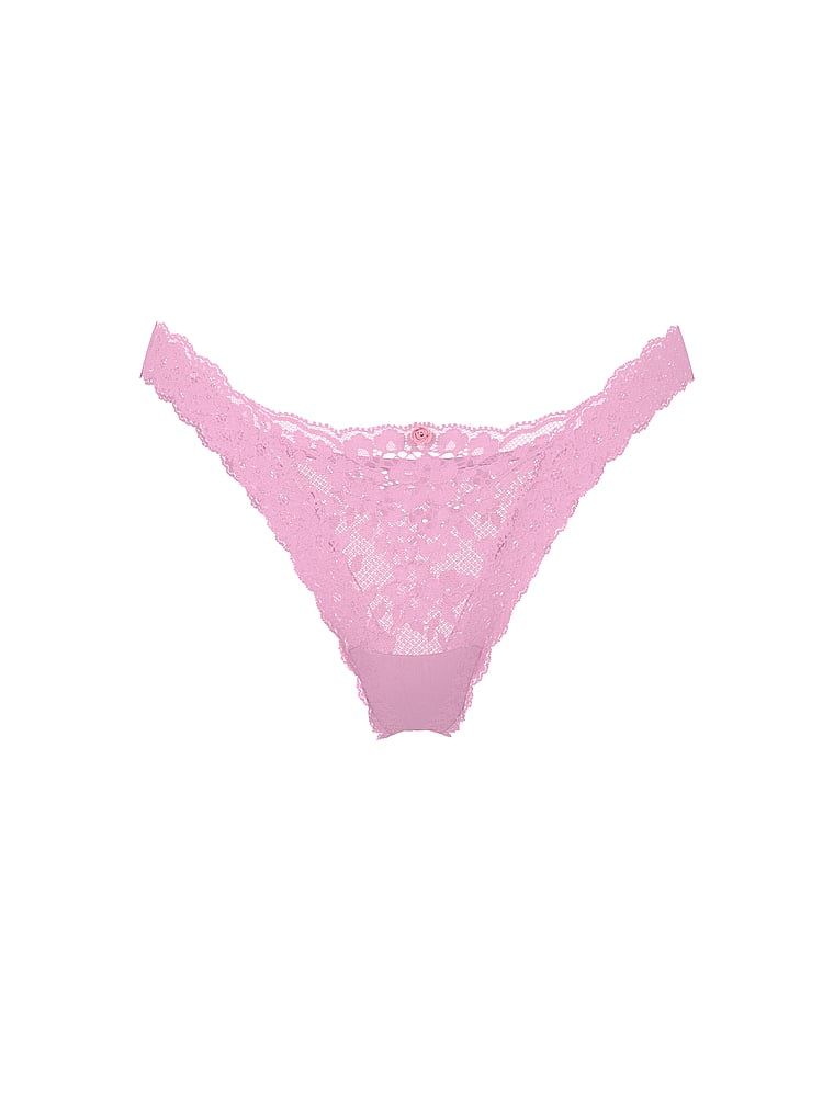 Majtki brazyliany koronkowe Brazilian. Produkt ma kolor purpurowy i pochodzi z kolekcji Dream Angels. 