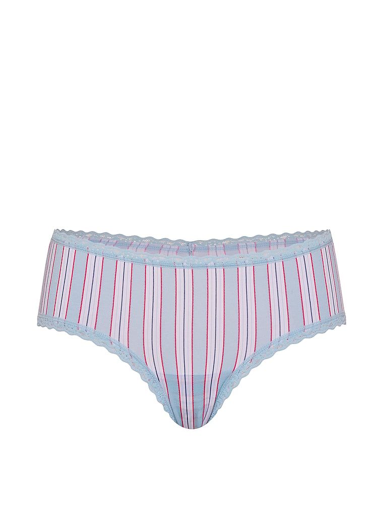 Majtki bawełniane z koronką na krawędziach Lace-Waist Cheeky. Produkt jest wzorzysty i pochodzi z kolekcji Lace Trim. 
