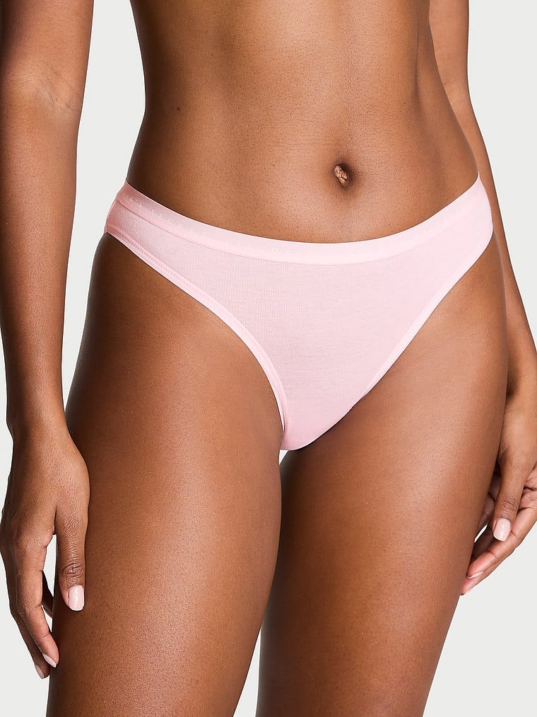Majtki bawełniane Bikini. Produkt ma kolor różowy i pochodzi z kolekcji Victoria's Secret. 