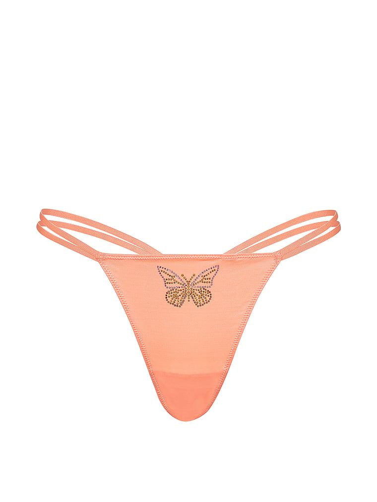 Stringi satynowe Twinkle Butterfly. Produkt ma kolor beżowy i pochodzi z kolekcji Dream Angels. 