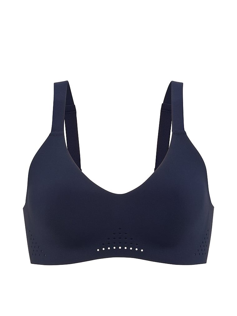 Biustonosz sportowy z dekoltem V VSX Featherweight. Produkt ma kolor niebieski i pochodzi z kolekcji VSX. 