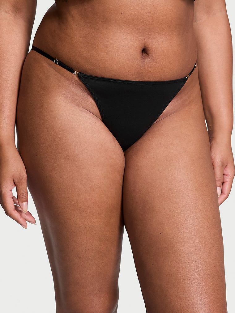 Majtki z regulowanymi paskami Bikini. Produkt ma kolor czarny i pochodzi z kolekcji Dream Angels. 