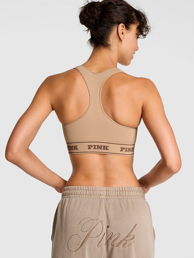 Bezszwowy, dwustronny biustonosz sportowy