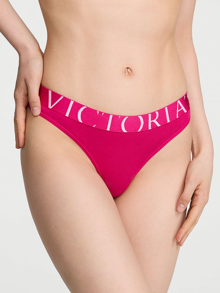 Stringi bawełniane Exploded Logo. Produkt ma kolor różowy i pochodzi z kolekcji Cotton. 