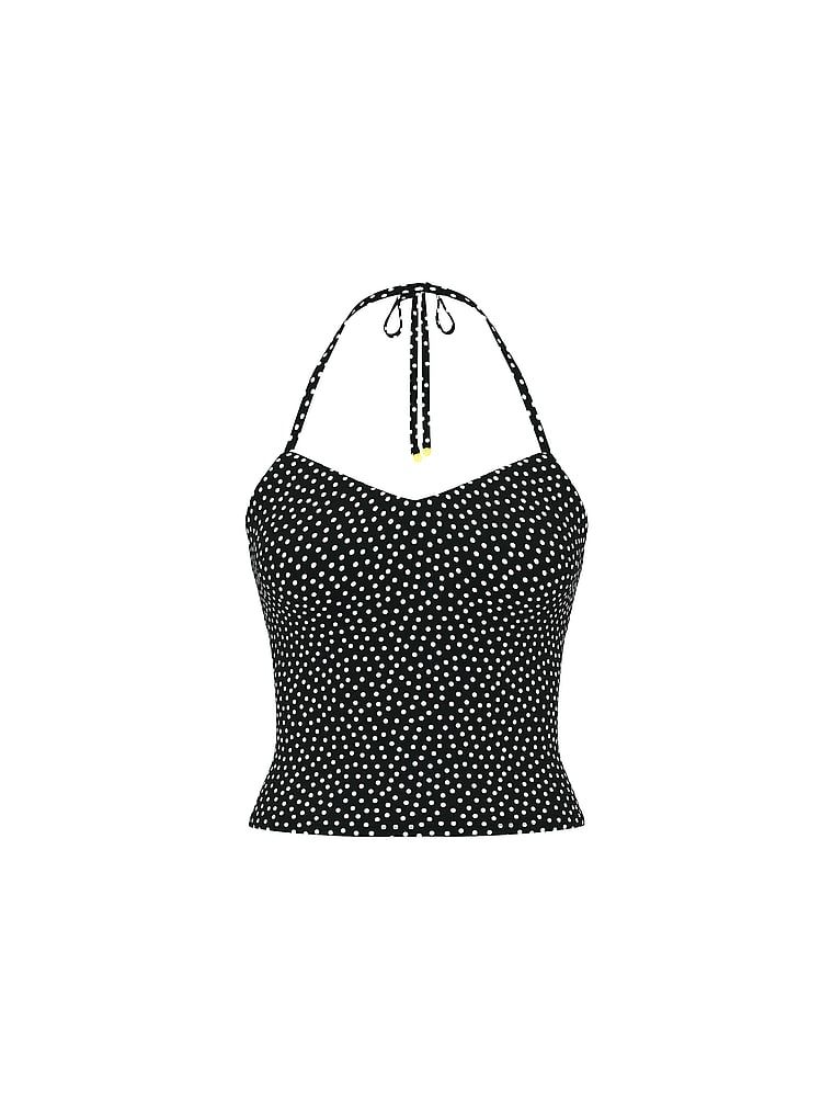 Top wiązany na szyi do pływania i na plażę Essential Tankini. Produkt jest wzorzysty i pochodzi z kolekcji Victoria's Secret Swim. 