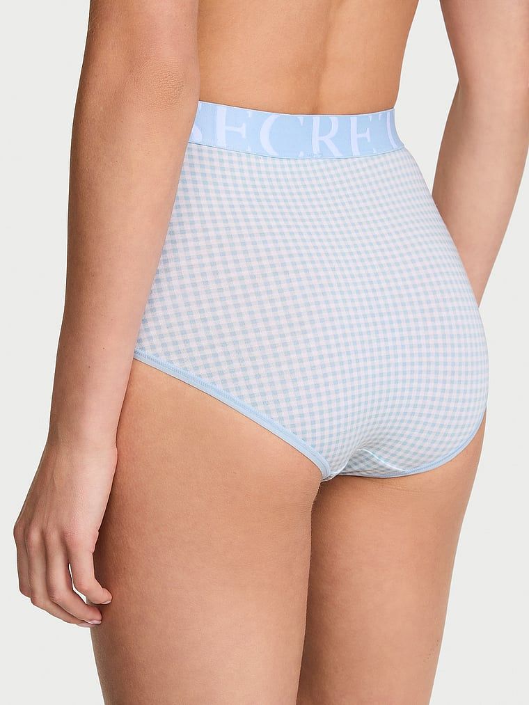 Majtki bawełniane z wysokim stanem Exploded Logo Brief. Produkt jest wzorzysty i pochodzi z kolekcji Cotton. 