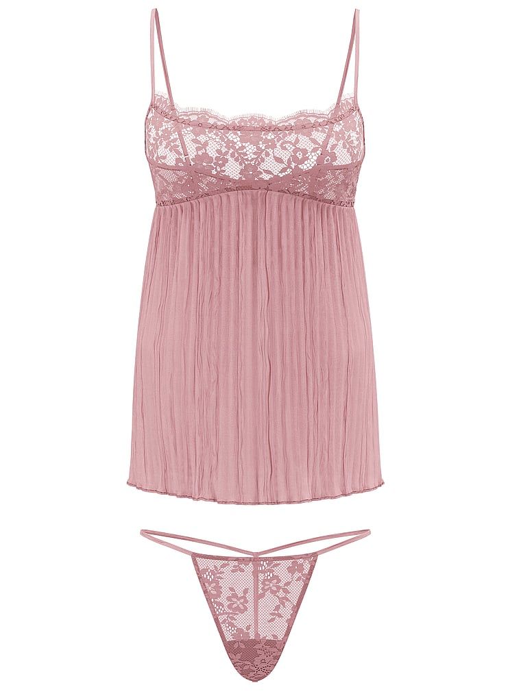 Dream Angels Halka i stringi Dream Lace Pleated Babydoll