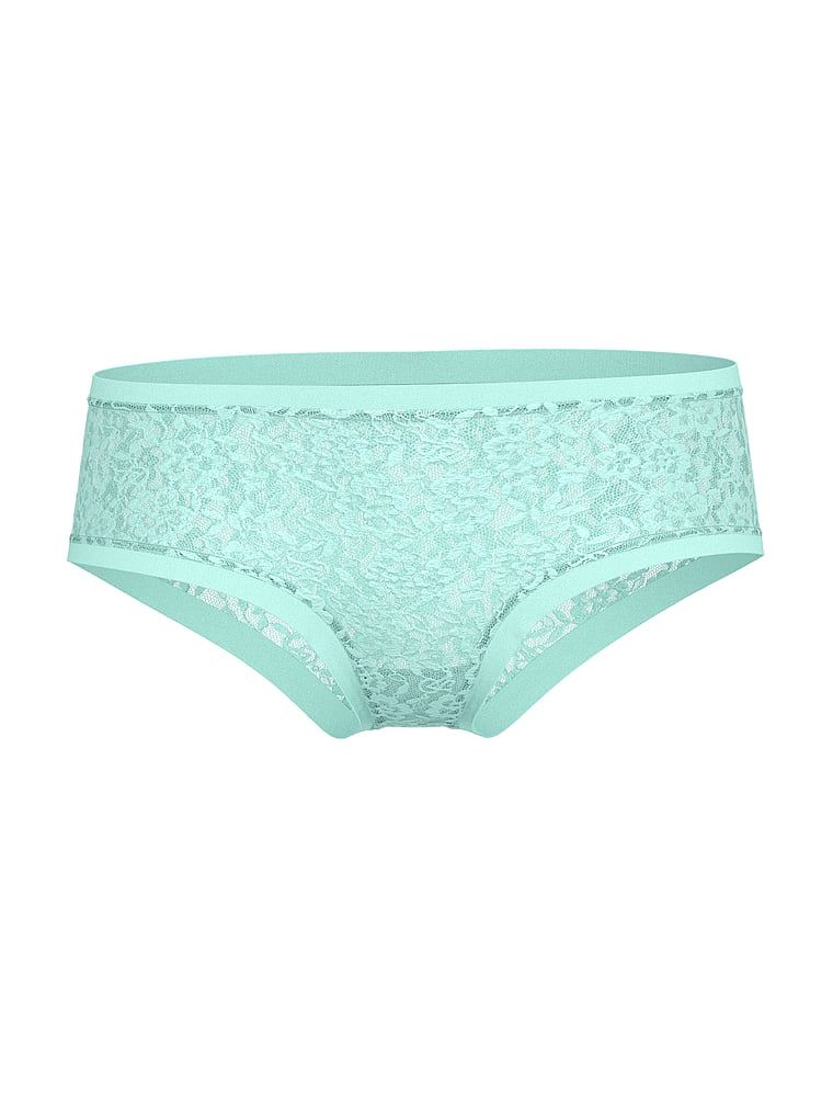 Majtki bezszwowe z koronką No-Show Lace Cheeky. Produkt ma kolor niebieski i pochodzi z kolekcji No-Show. 